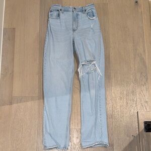 Abercrombie distressed straight jeans